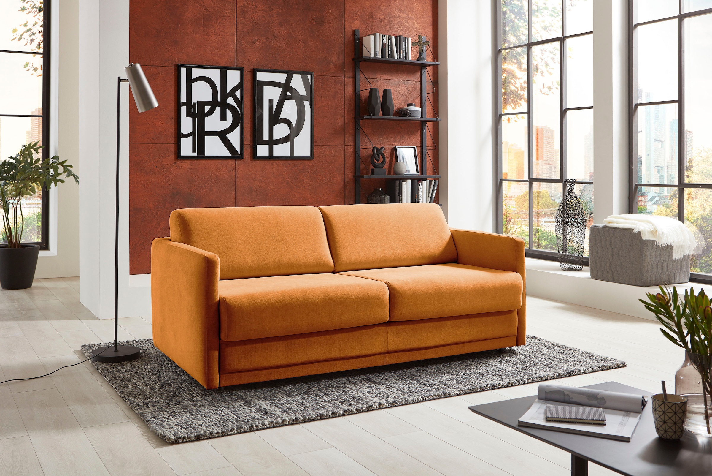 Places of Style Schlafsofa »Limone«, für Dauerschläfer geeignet inklusive hochwertige Matratze