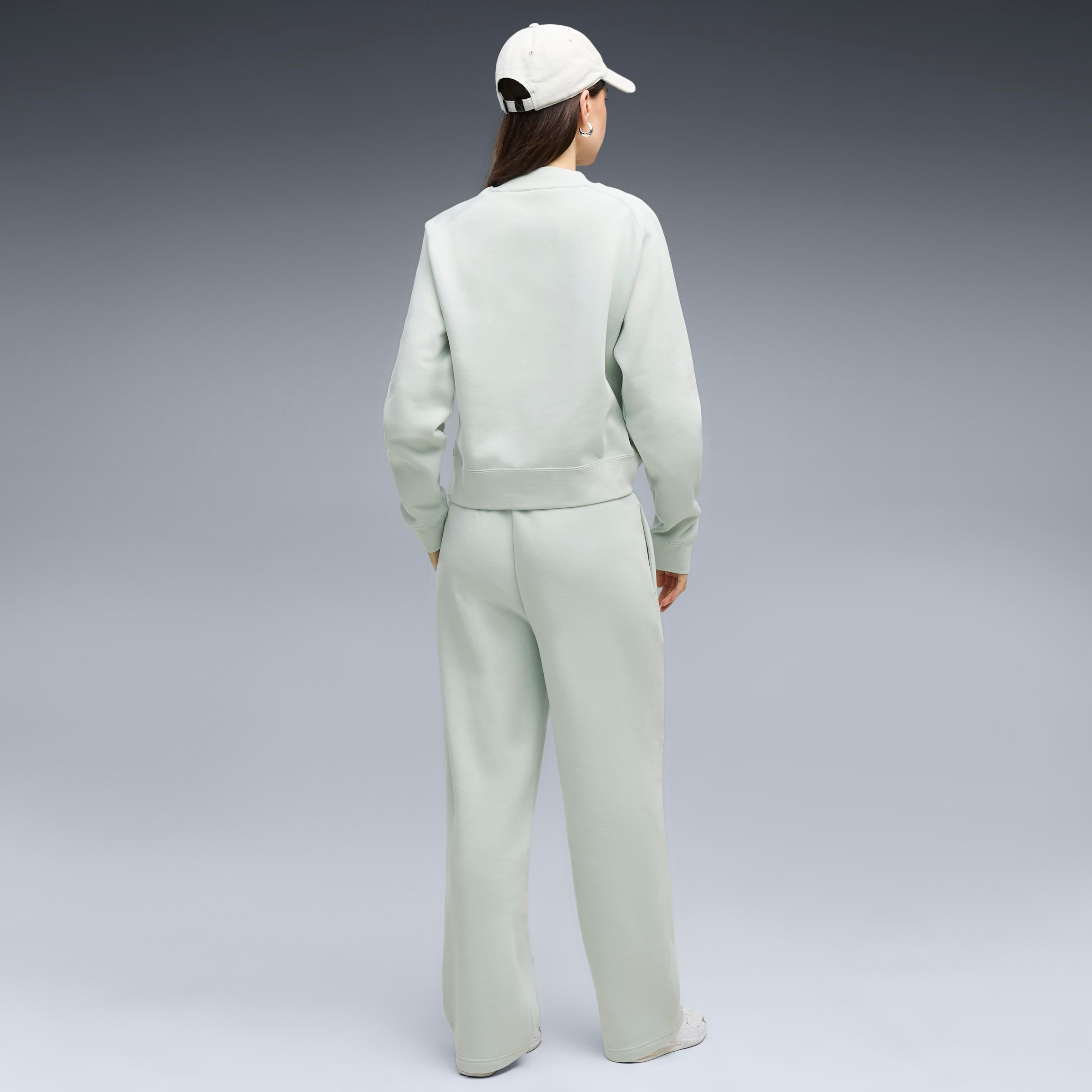 PUMA Combinaison d'entraînement »LOUNGEWEAR STANDARD SWEAT SUITT FL CL« 2 ensemble deux pièces, avec haut à manches longues, en coton et polyester