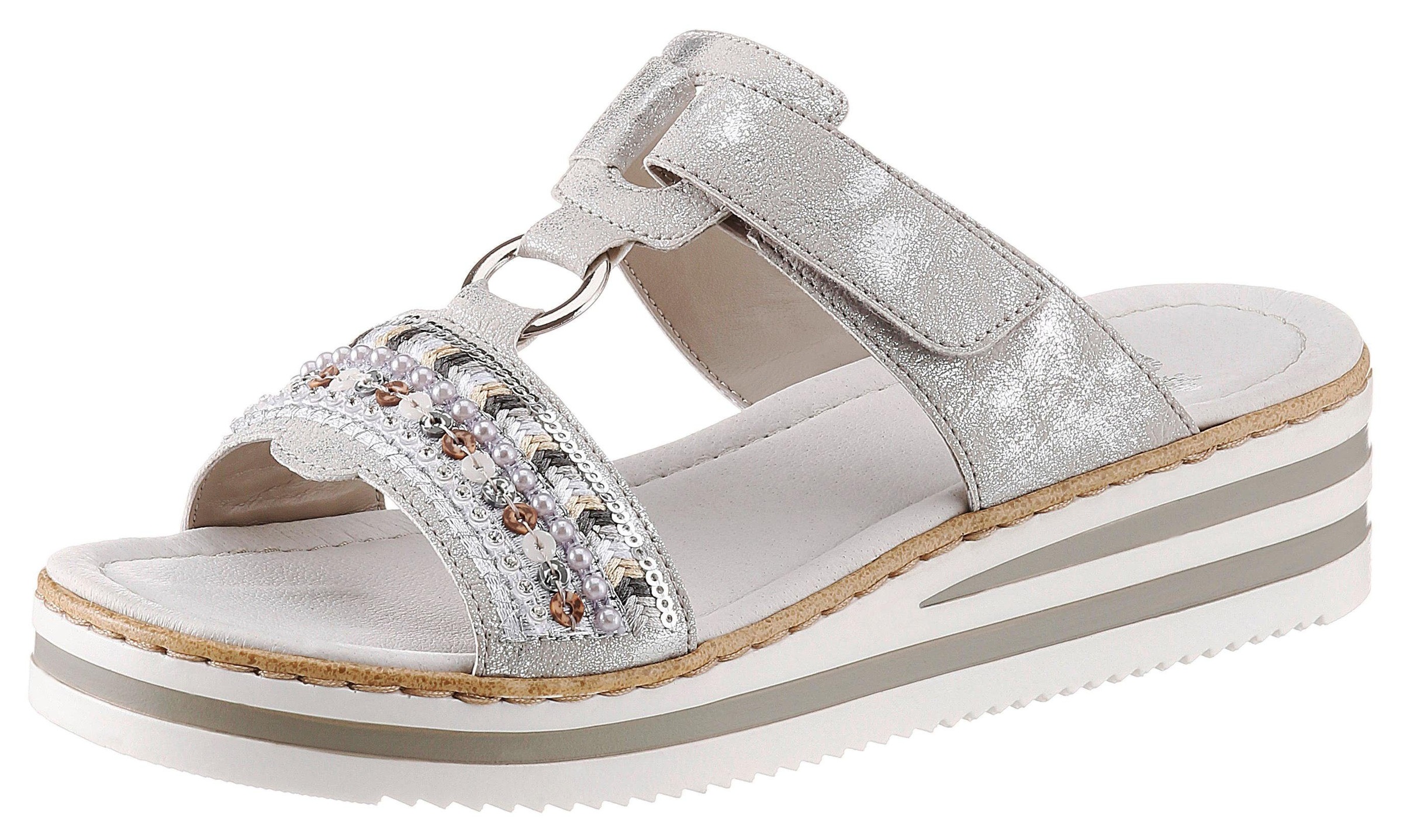 Image of Rieker Pantolette, mit modischer Zierperlen- und Pailletten-Verzierung bei Ackermann Versand Schweiz