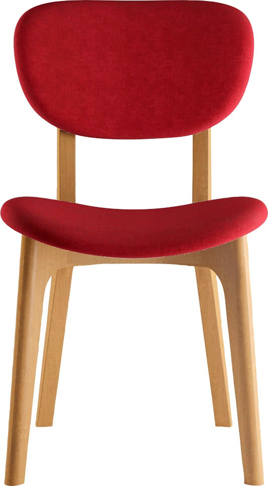 INOSIGN Stuhl »COZY Made in Italy« (Set) 2 Stk. Microfaser Gestell in Buche, Kirsch- oder Nussbaum, Massivholz, Design Stuhl