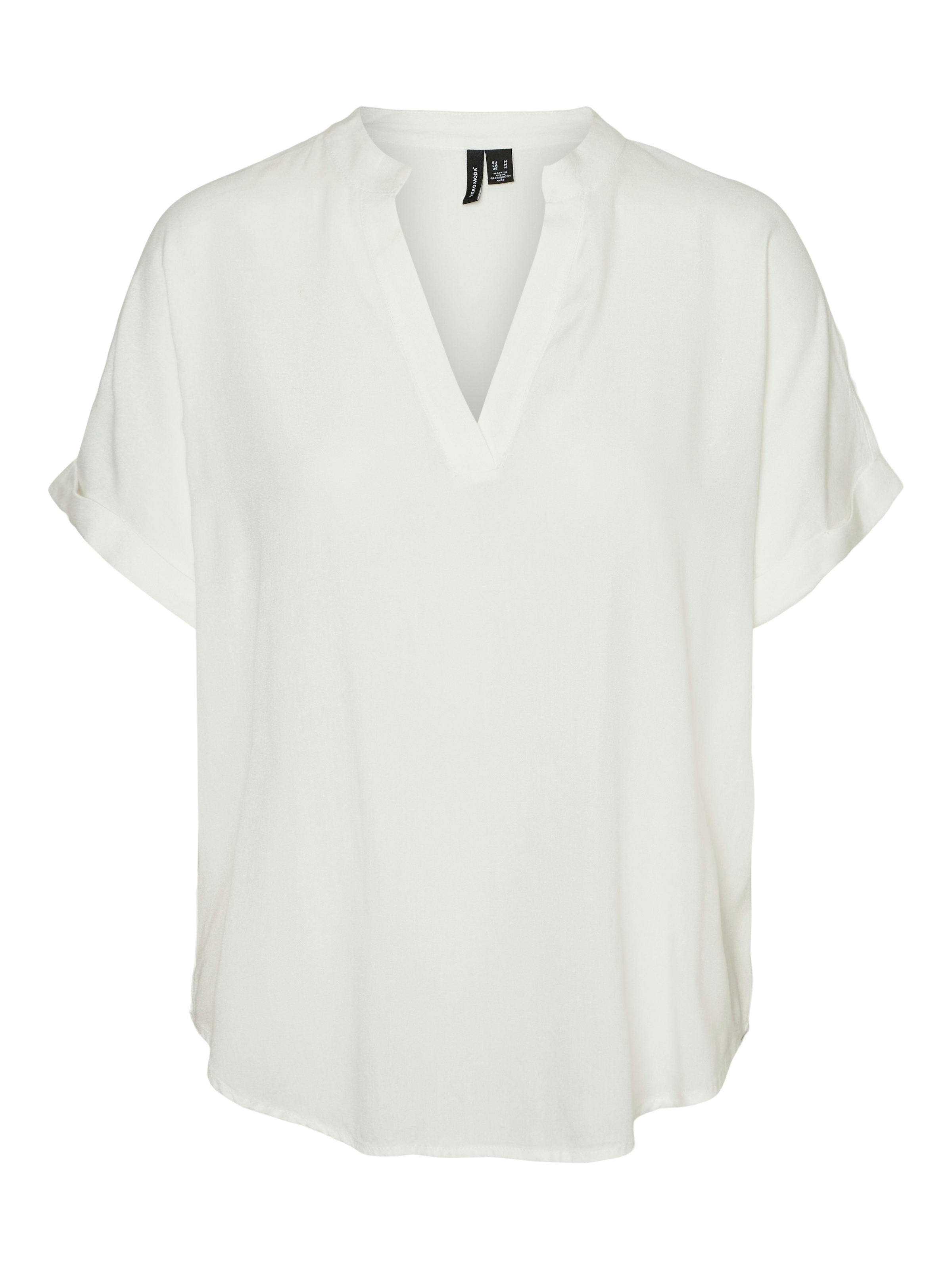 Vero Moda Curve Chemisier à chemise »VMCBEAUTY SS TOP NOOS CUR« Viskose, regular fit, Kurzarm