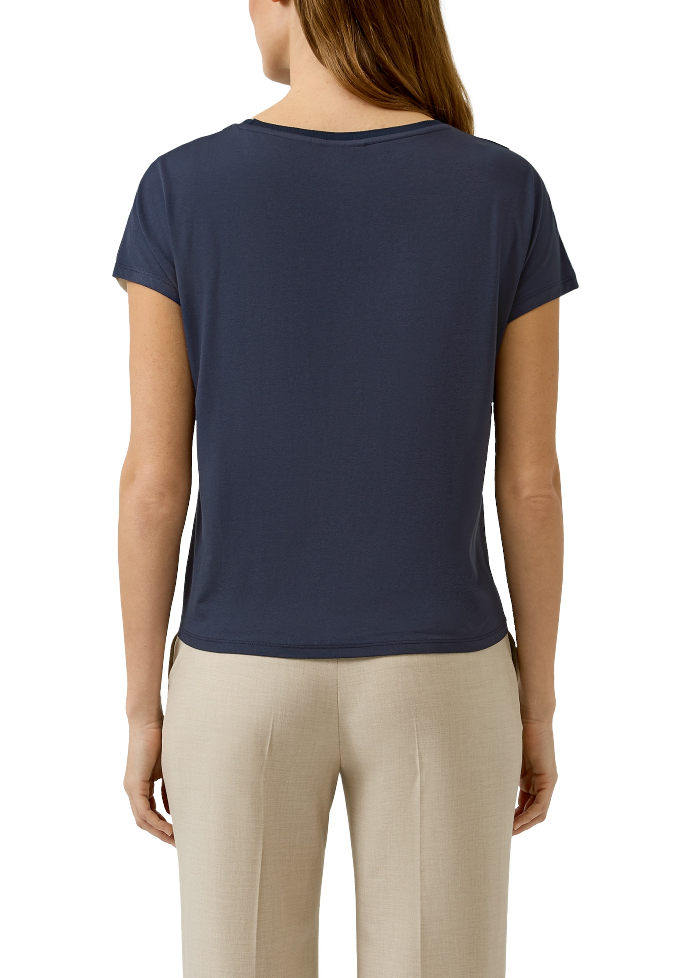 s.Oliver BLACK LABEL Shirt à col rond mit grafischem Muster