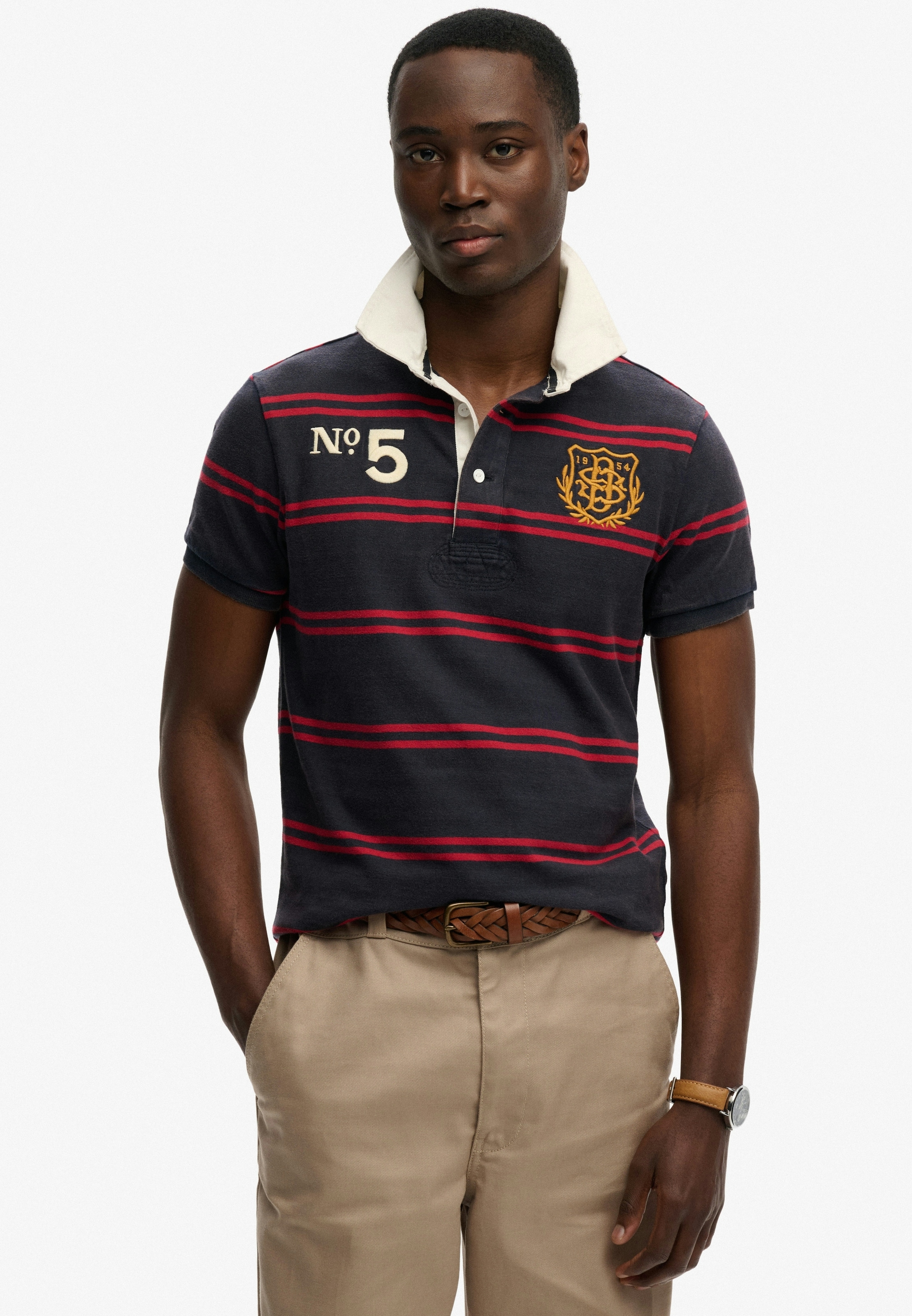 Superdry Polo »DOUBLE EMBLEM JERSEY SS RUGBY« im angesagten Rugby Stil