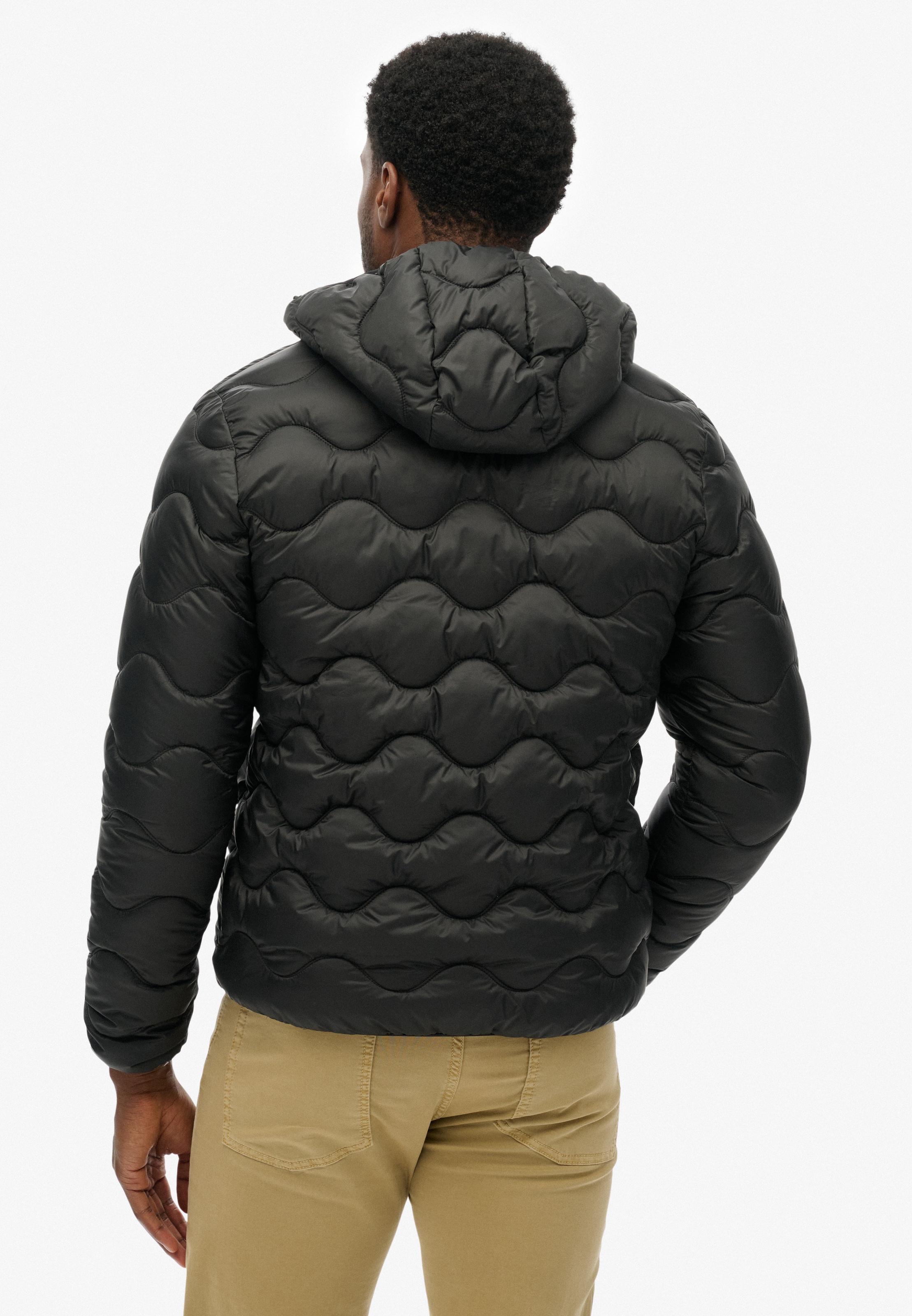Superdry Steppjacke »HOODED QUILTED WAVE PADDED JKT« mit Kapuze