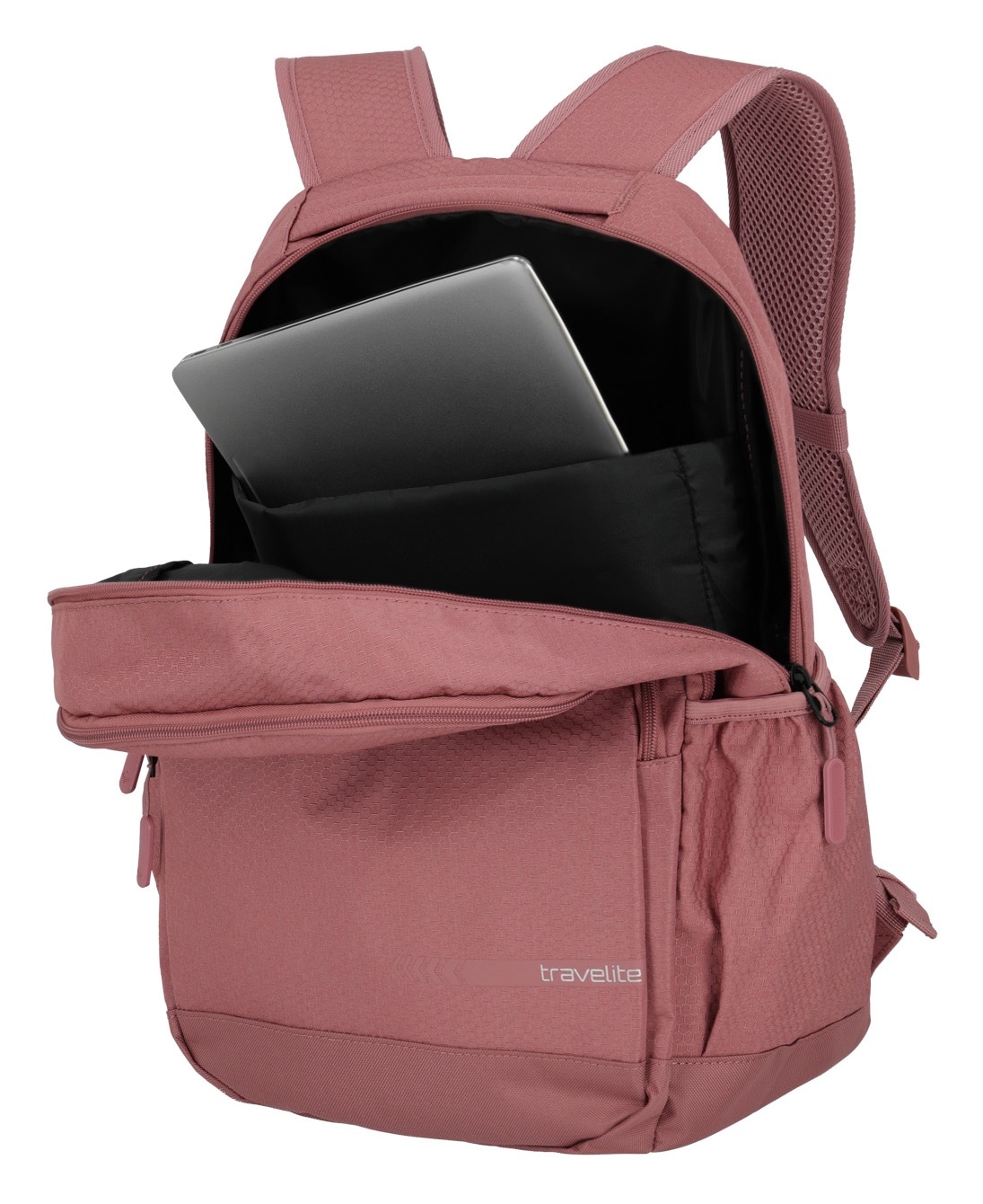 travelite Laptoprucksack »Kick Off L, 45 cm, rosé«, Arbeitsrucksack Schulrucksack Streetpack mit 15,6-Zoll Laptopfach