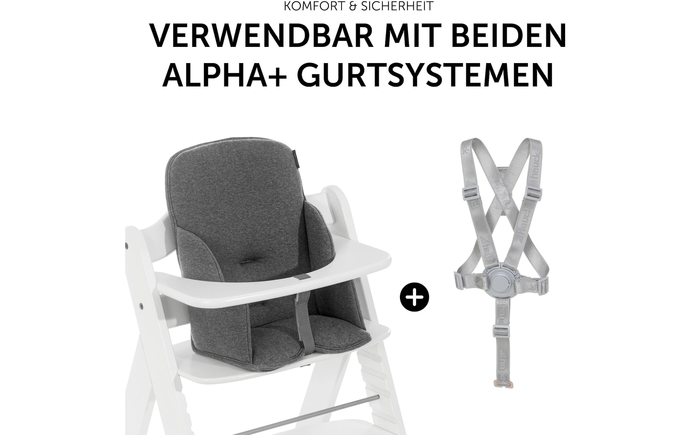 Hauck Sitzverkleinerer »Alpha Cosy Select Jersey Charcoal«, (1 tlg.)