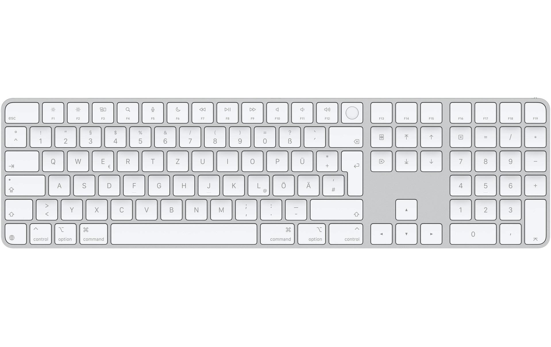 Apple Clavier Apple »Magic Keyboard mit Touch ID und Ziffernblock (DE Layout)« ()