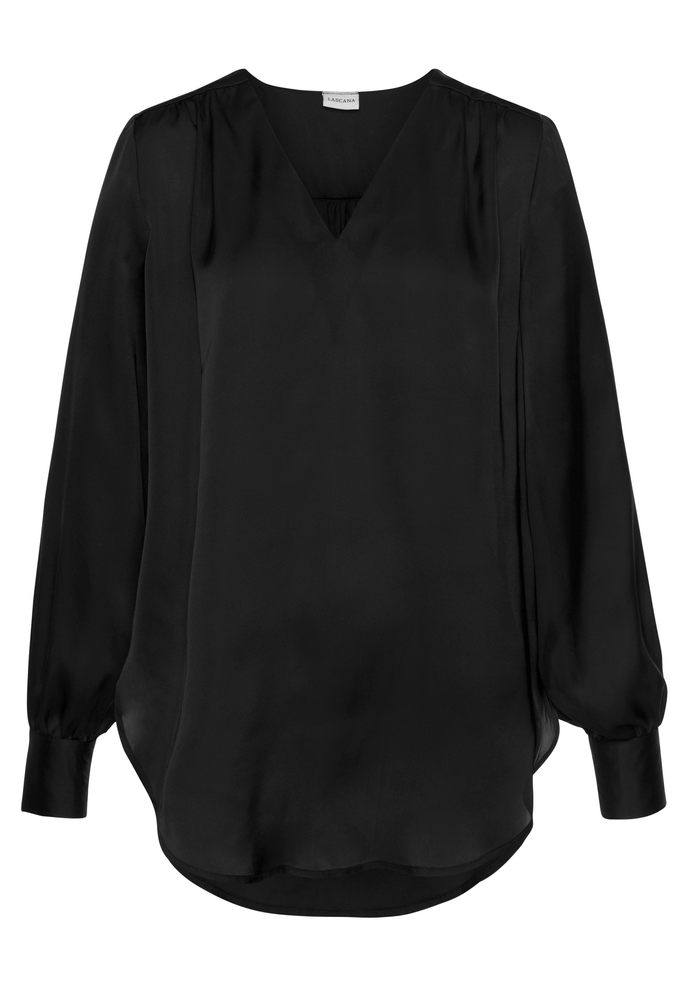 Image of LASCANA Satinbluse, mit V-Ausschnitt bei Ackermann Versand Schweiz