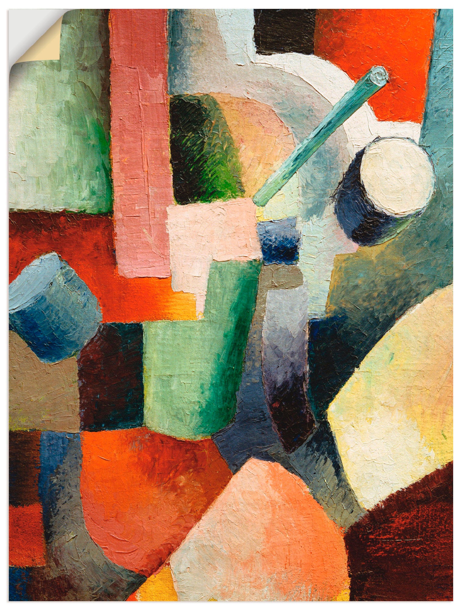 Image of Artland Wandbild »Farbige Formenkomposition«, Muster, (1 St.), in vielen Grössen & Produktarten -Leinwandbild, Poster, Wandaufkleber / Wandtattoo auch für Badezimmer geeignet bei Ackermann Versand Schweiz