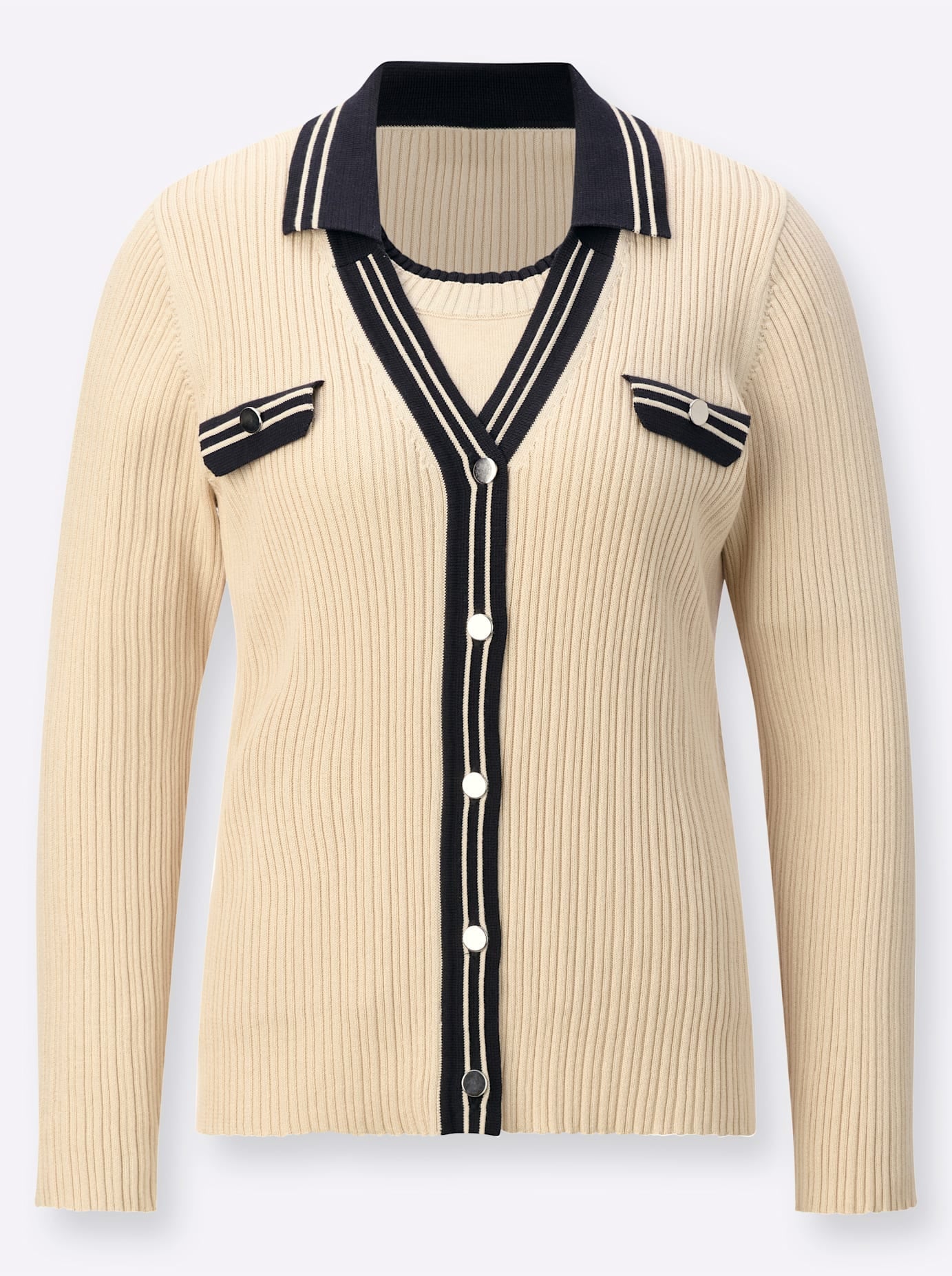 creation L Strickpullover »Pima-Baumwoll-Twinset«