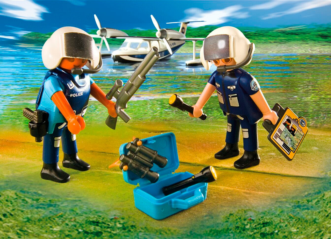 Playmobil® Konstruktions-Spielset »Polizei Wasserflugzeug (4445), Action Heroes« schwimmfähig; Made in Germany