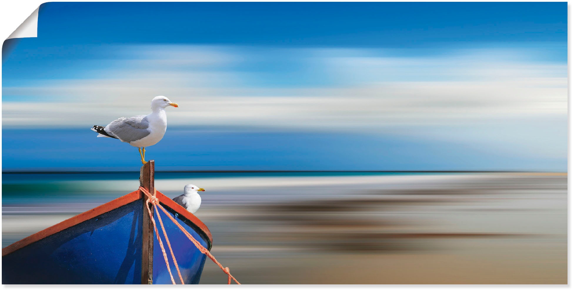 Image of Artland Wandbild »Wir warten«, Boote & Schiffe, (1 St.), in vielen Grössen & Produktarten -Leinwandbild, Poster, Wandaufkleber / Wandtattoo auch für Badezimmer geeignet bei Ackermann Versand Schweiz