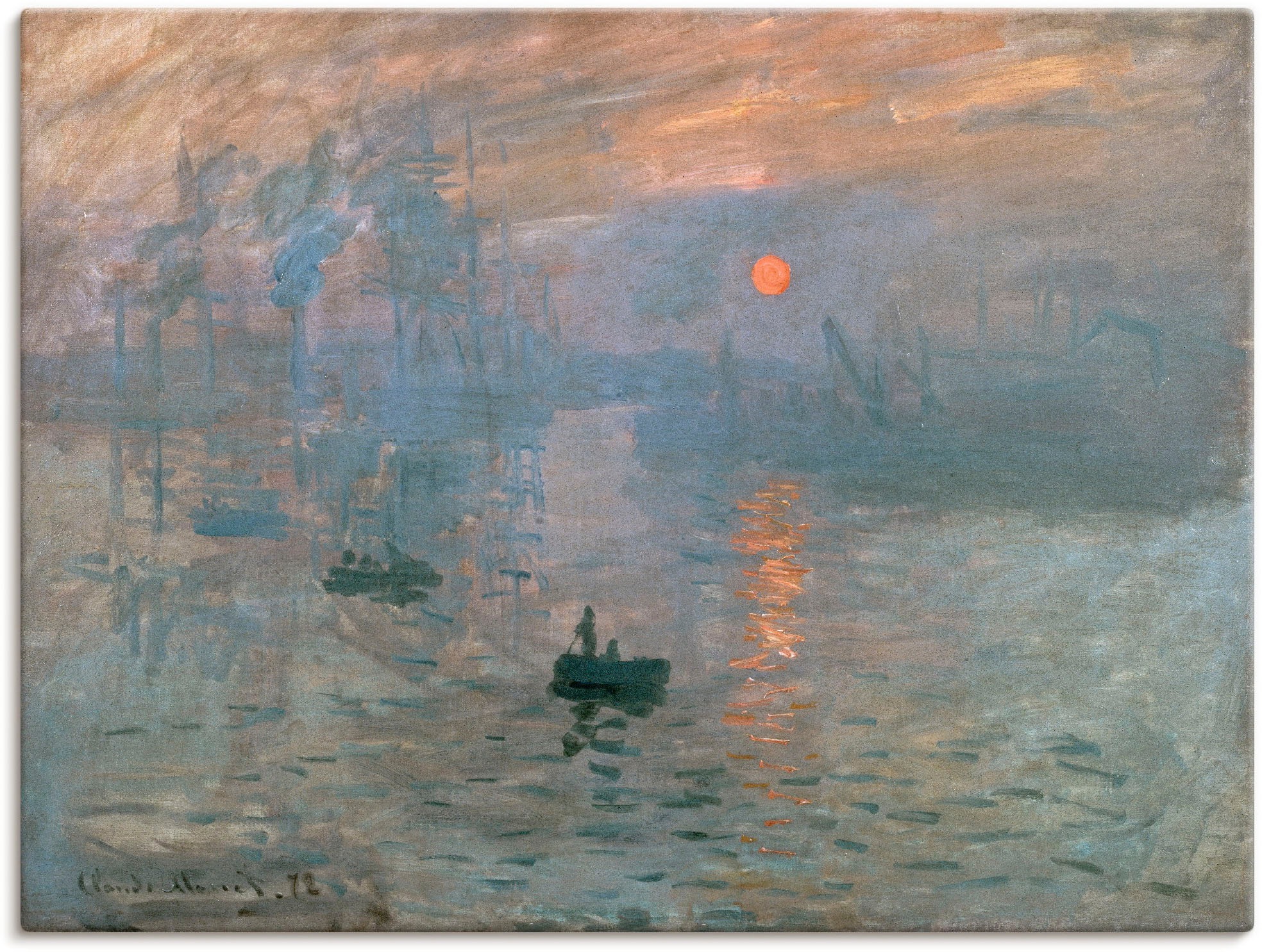 Image of Artland Wandbild "Impression (Sonnenaufgang). 1872" Gewässer 1 Stk. tlg. als Leinwandbild, Poster in verschied. Grössen