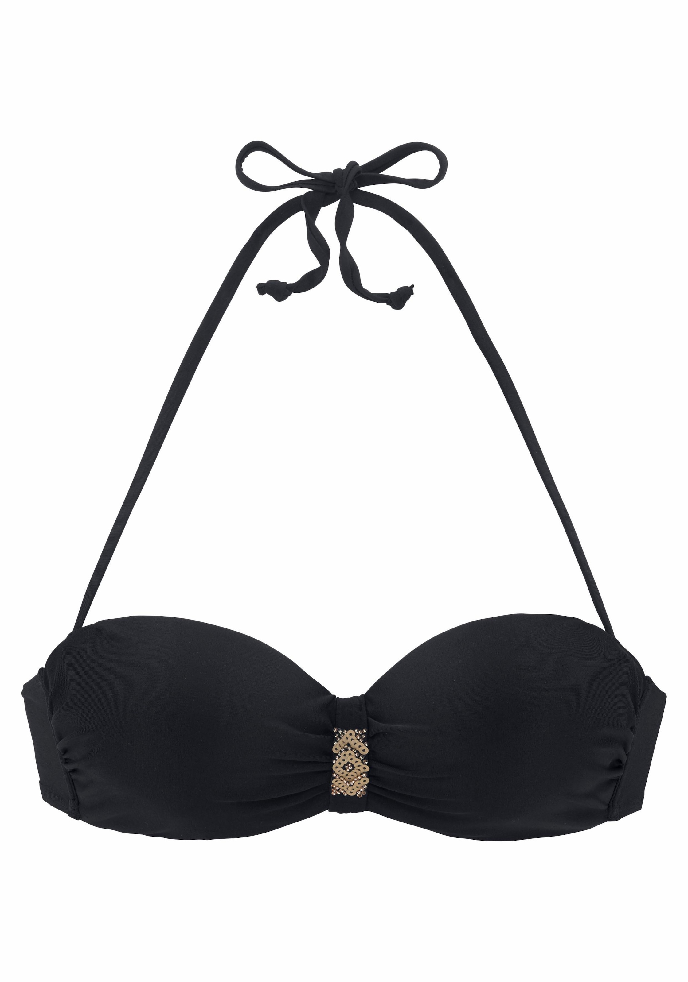 LASCANA Top bikini bandeau »Gloria« mit Paillettenverzierung