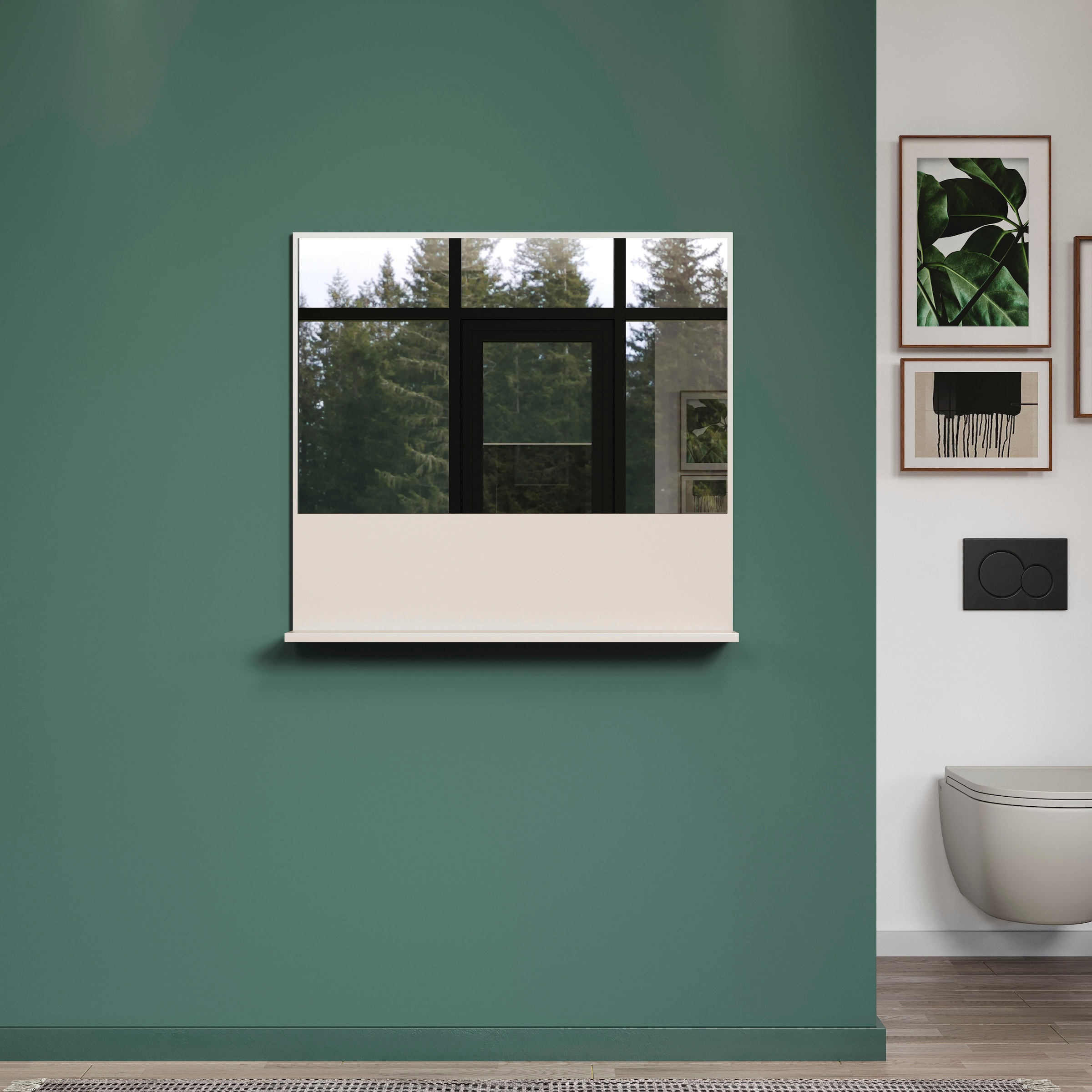 welltime Wandspiegel »San Pedro« Kompakter Badspiegel mit Ablagefläche – Masse (B/T/H) 80/14/74 cm