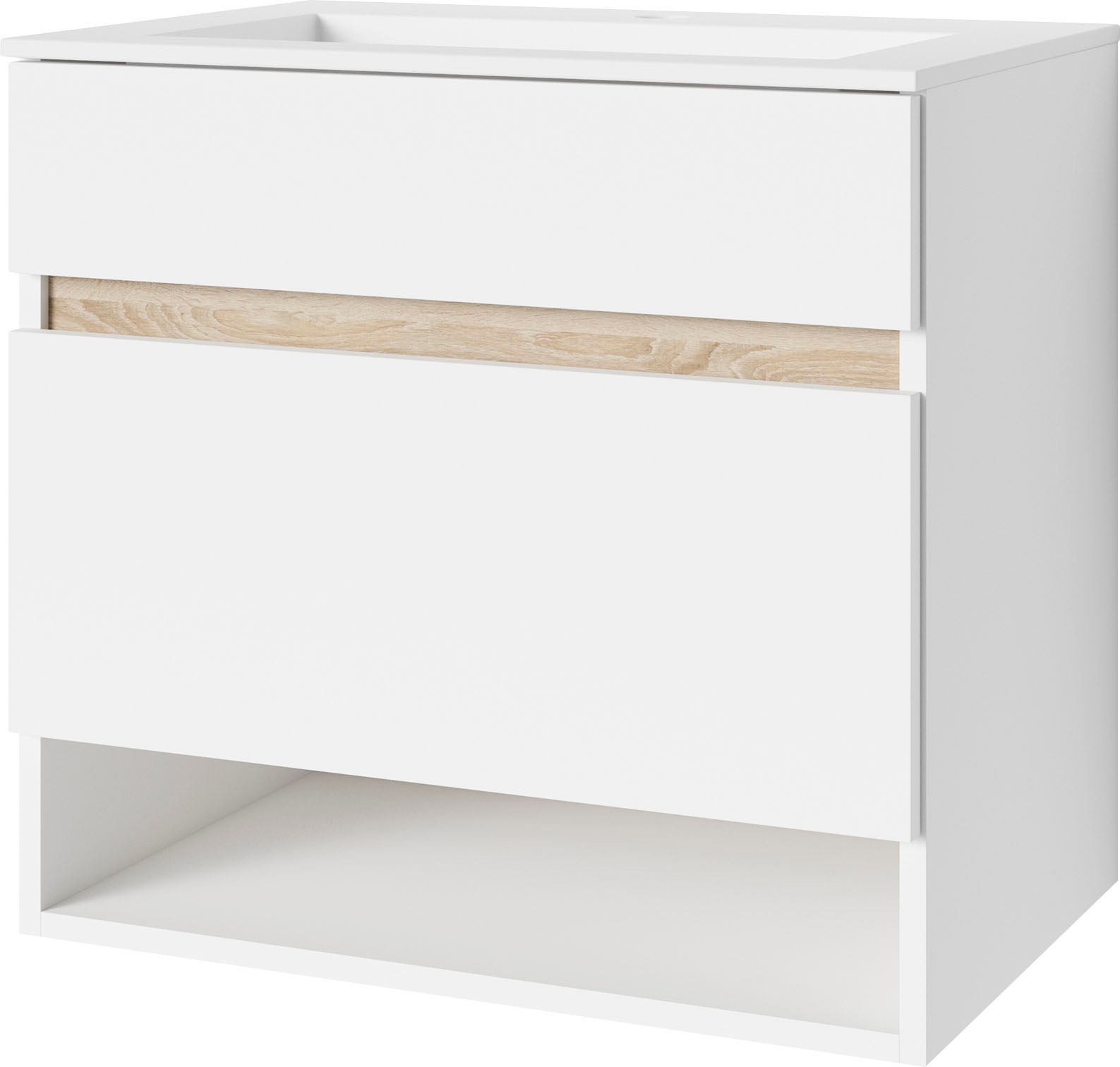 Image of byLIVING Waschtisch »Marino«, Breite 60 cm, mit offenem Ablagefach, inklusive Keramik-Waschbecken bei Ackermann Versand Schweiz