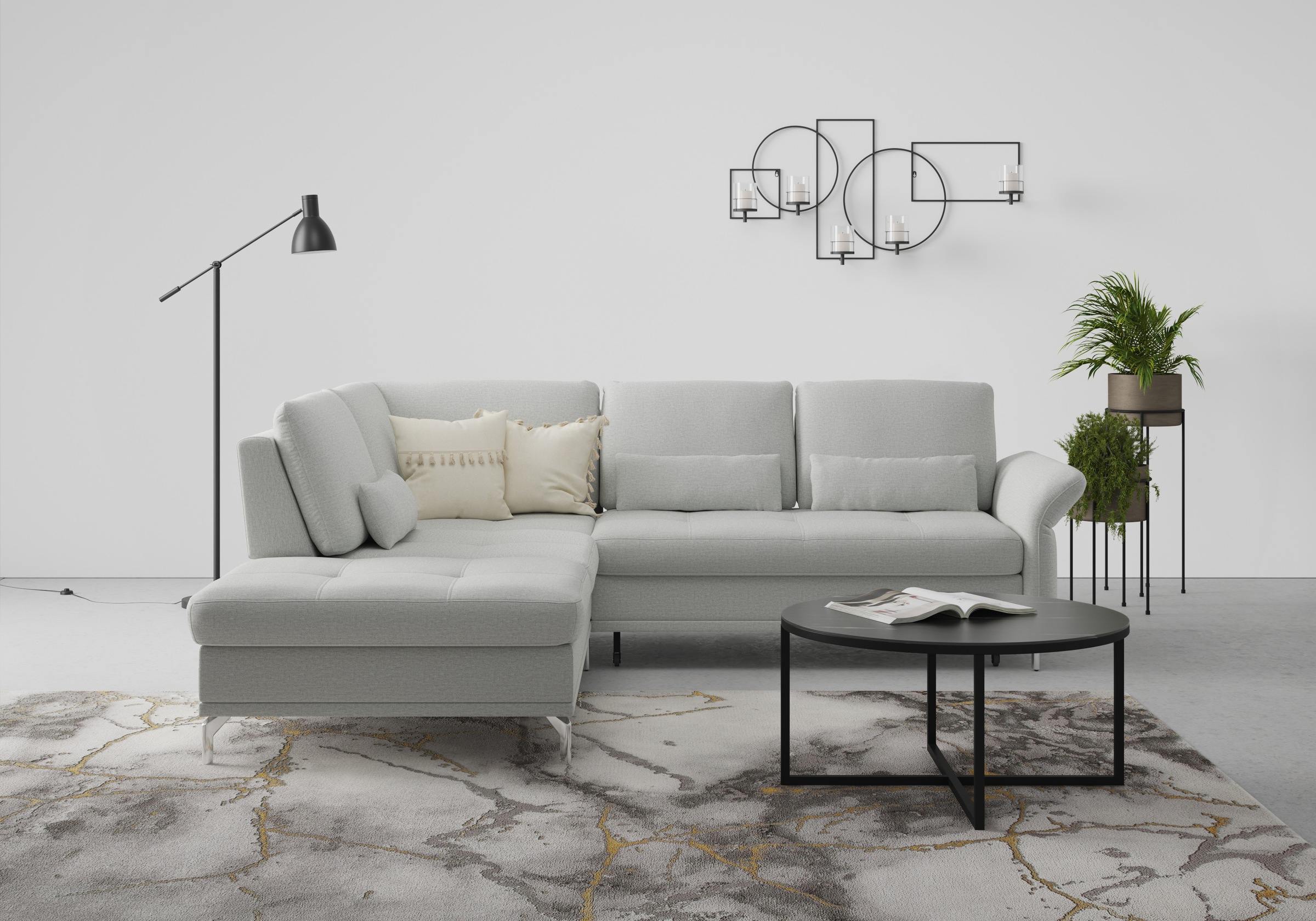 INOSIGN Ecksofa »Palm Beach L-Form«, Federkern, mit Sitztiefenverstellung, wahlweise mit Bettfunktion