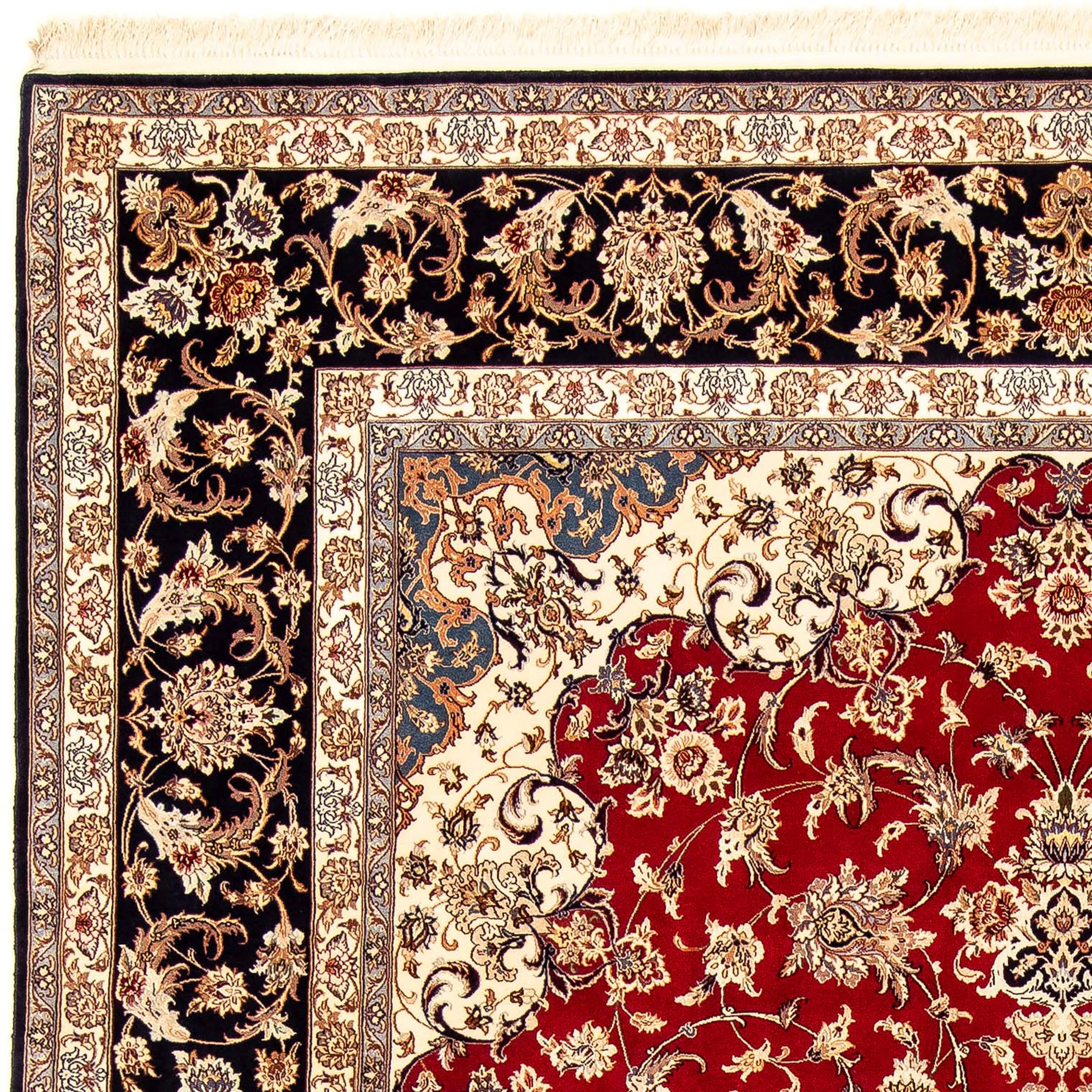 morgenland Orientteppich »Perser - Isfahan - Premium - 356 x 250 cm - rot«,  rechteckig, Wohnzimmer, Handgeknüpft, Einzelstück mit Zertifikat à bas prix