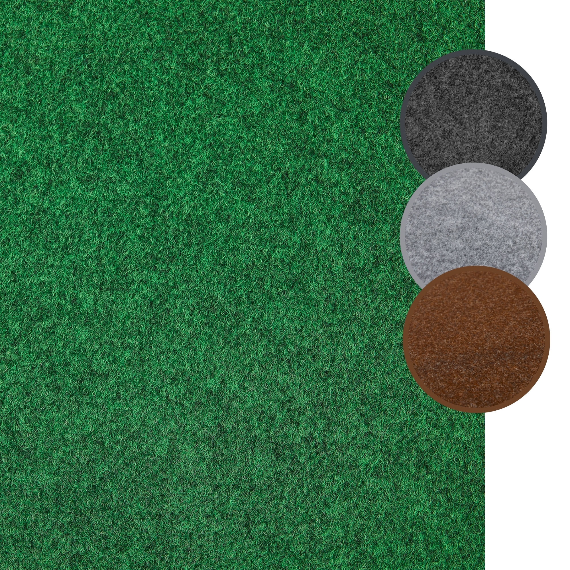 Andiamo Gazon synthétique »Field, Gesamthöhe ca. 4 mm« Rectangulaire pour balcon et terrasse, avec picots de drainage, aspect feutre aiguilleté