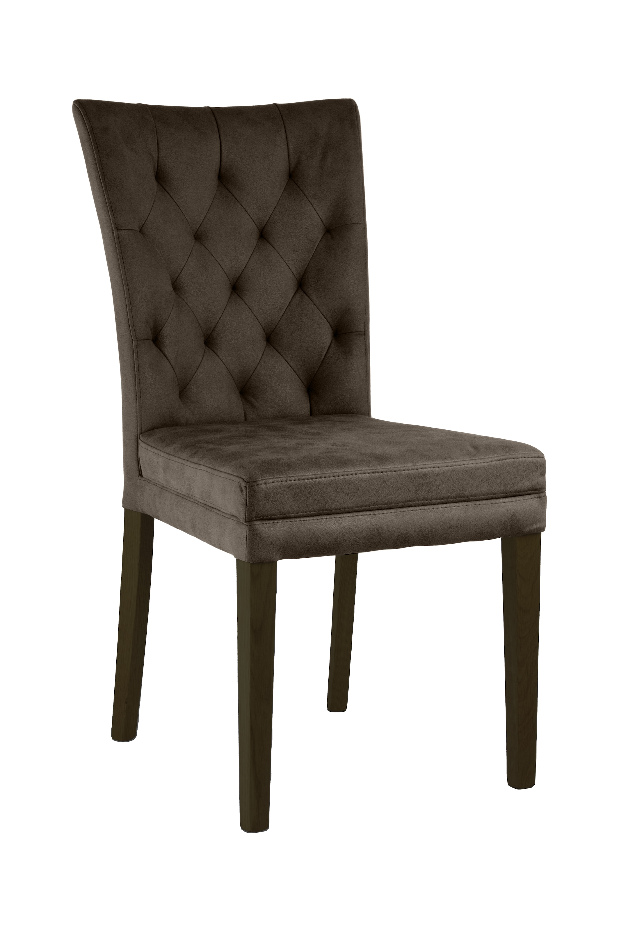 Home affaire 4-Fussstuhl »Colorado« (Set) 2 Stk. Microfaser bequeme Polsterung, Gestell Massivholz wenge oder eiche natur