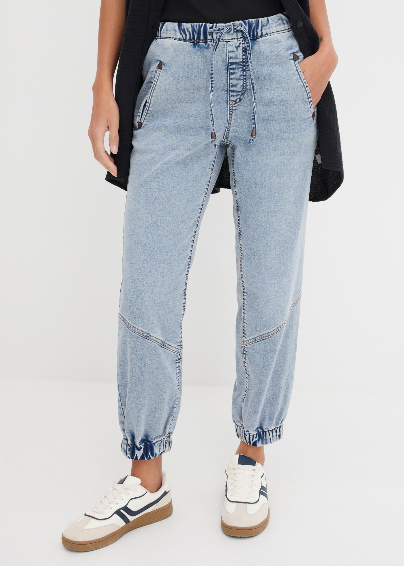 bonprix Jeggings en jeans coupe ample, en coton, polyester et élasthanne