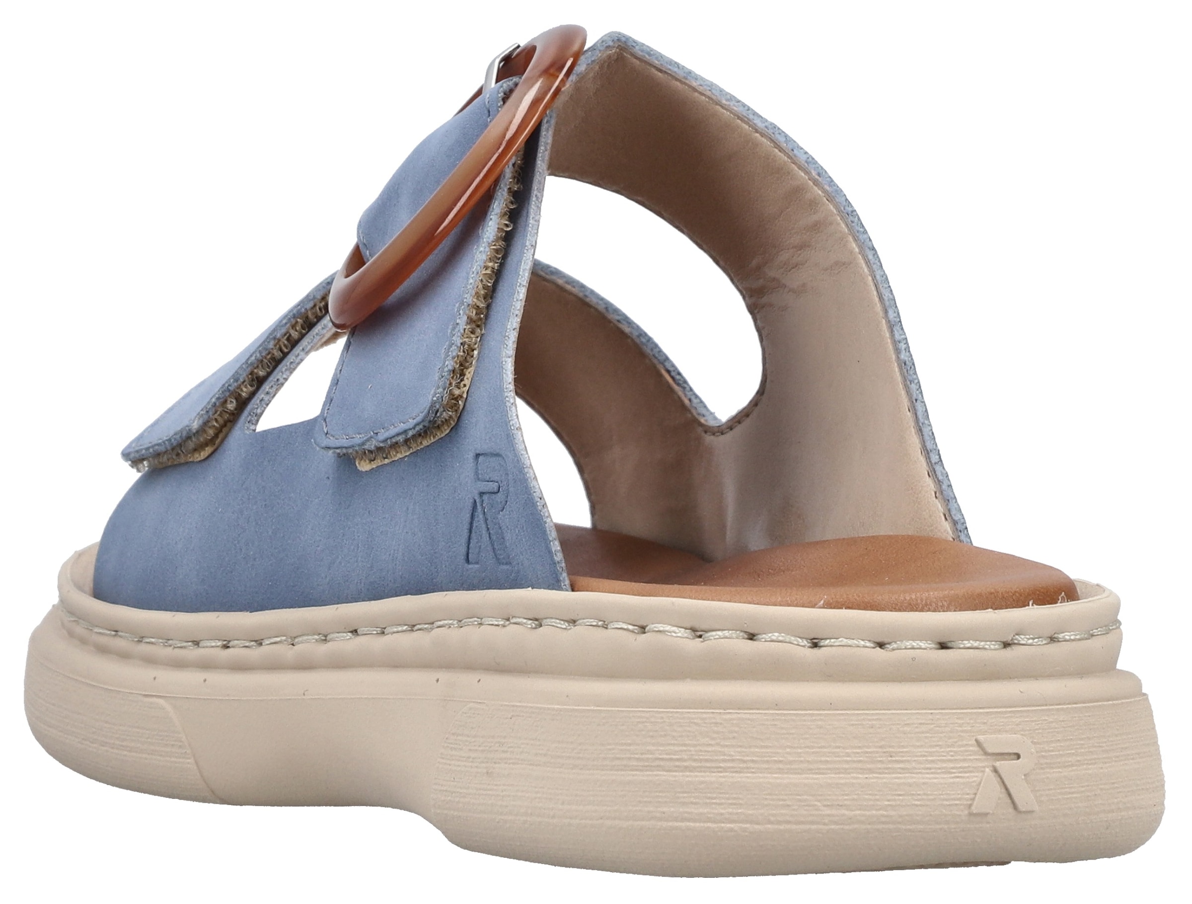 Rieker Pantolette  chaussure d'été, chausson, chaussure de plage avec bride velcro
