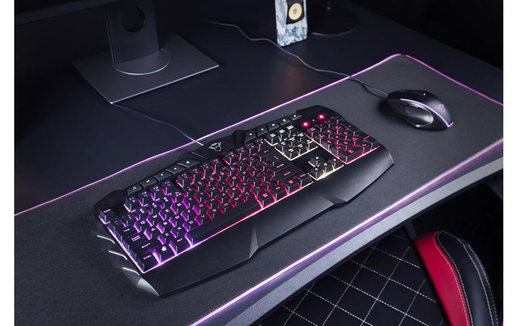 Trust Gaming-Tastatur »GXT 881 ODYSS QWERTZ (CH) Layout«, (Ziffernblock)