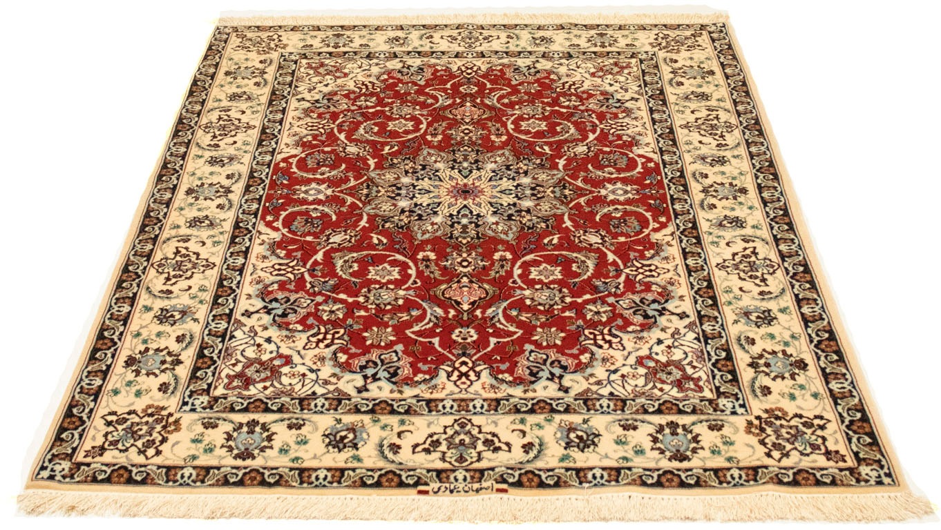 Image of morgenland Teppich »Isfahan Teppich handgeknüpft rot«, rechteckig, 7 mm Höhe, handgeknüpft bei Ackermann Versand Schweiz