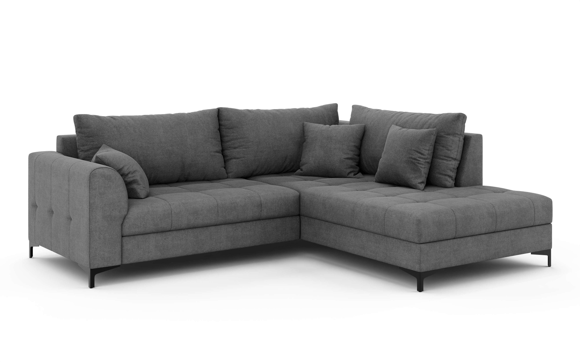 GOODproduct Canapé d'angle »LEEVKE Design-Sofa mit Ottomane rechts/links bestellbar, Breite 232 cm« in vielen modernen Farben erhältlich, belastbar bis 480 kg