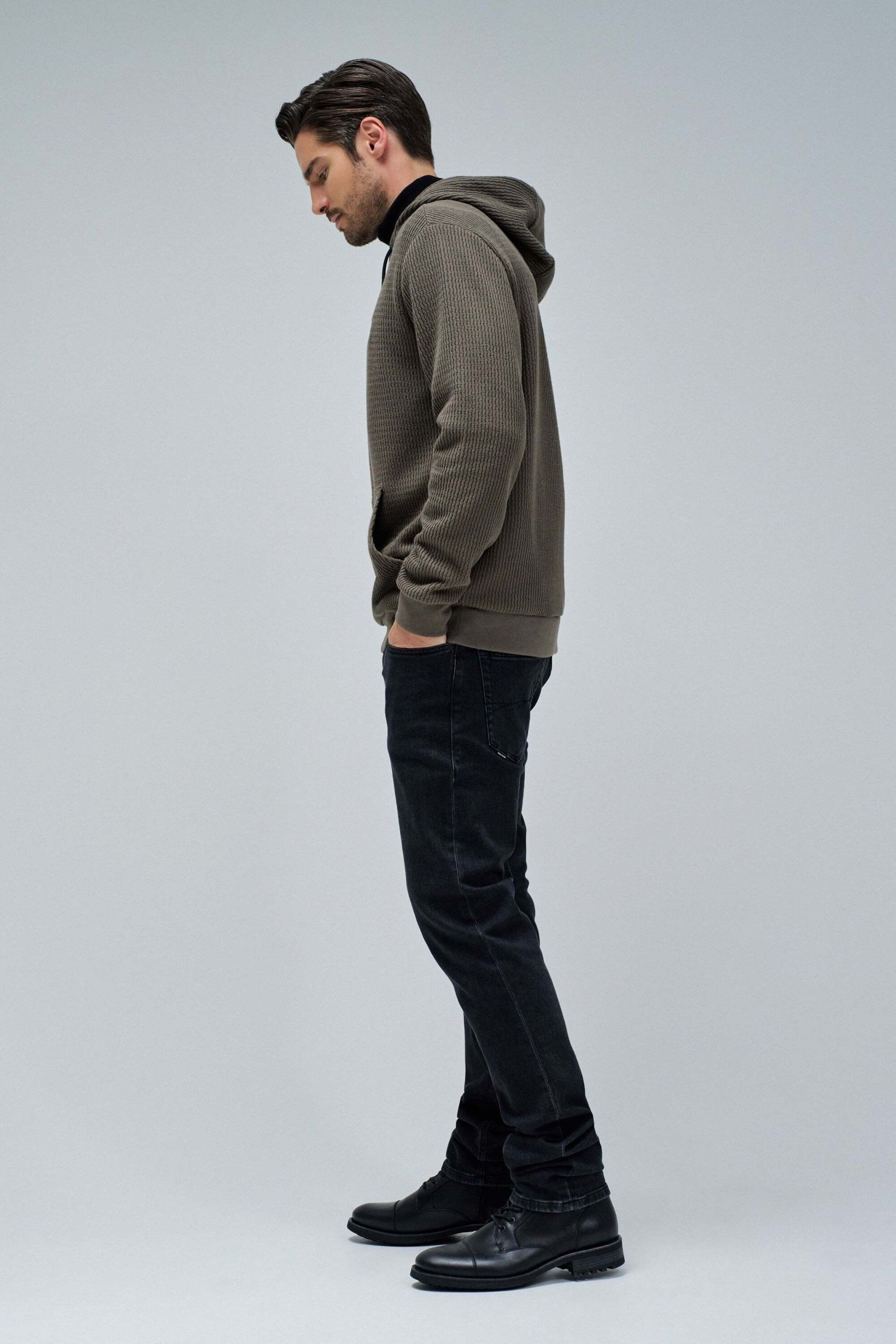 Salsa Kapuzenpullover »Salsa Jeans Kapuzenpullover Textured Hoodie W/ Logo Patch«