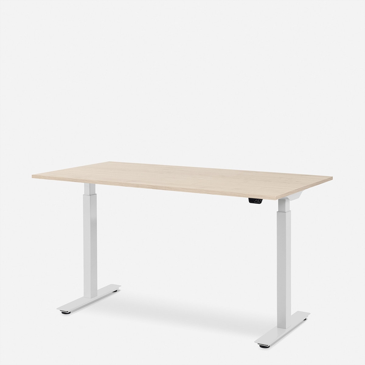   »WRK21 Schreibtisch Smart 140 x 80 cm, Höhenverstellbar, Mandal Ahorn / Weiss« ()
