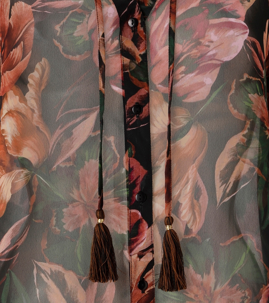 Aniston CASUAL Hemdbluse, mit kunstvollem, grossflächigen Blüten bedruckt - NEUE KOLLEKTION