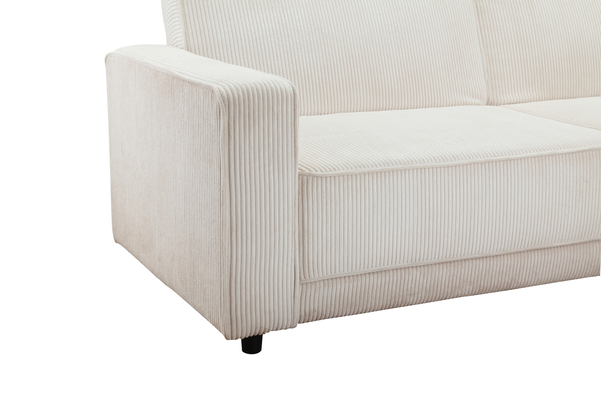 Dorel Home 3-Sitzer »Allie Schlafsofa 225 cm«, Bett-Funktion (108/190cm), trendiger Cord o. pflegeleichter Velours