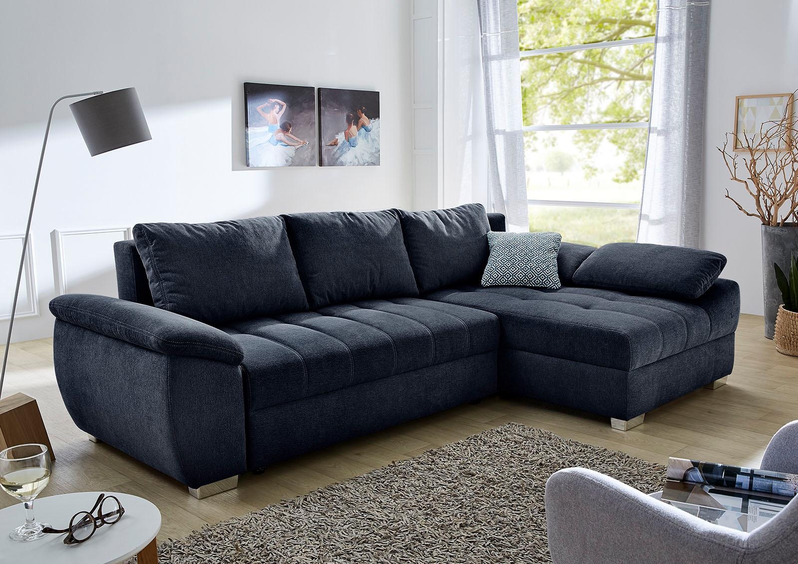 Image of Jockenhöfer Gruppe Ecksofa "Alster L-Form, B: 268 cm" mit Bettfunktion, Bettkasten & Zierkissen