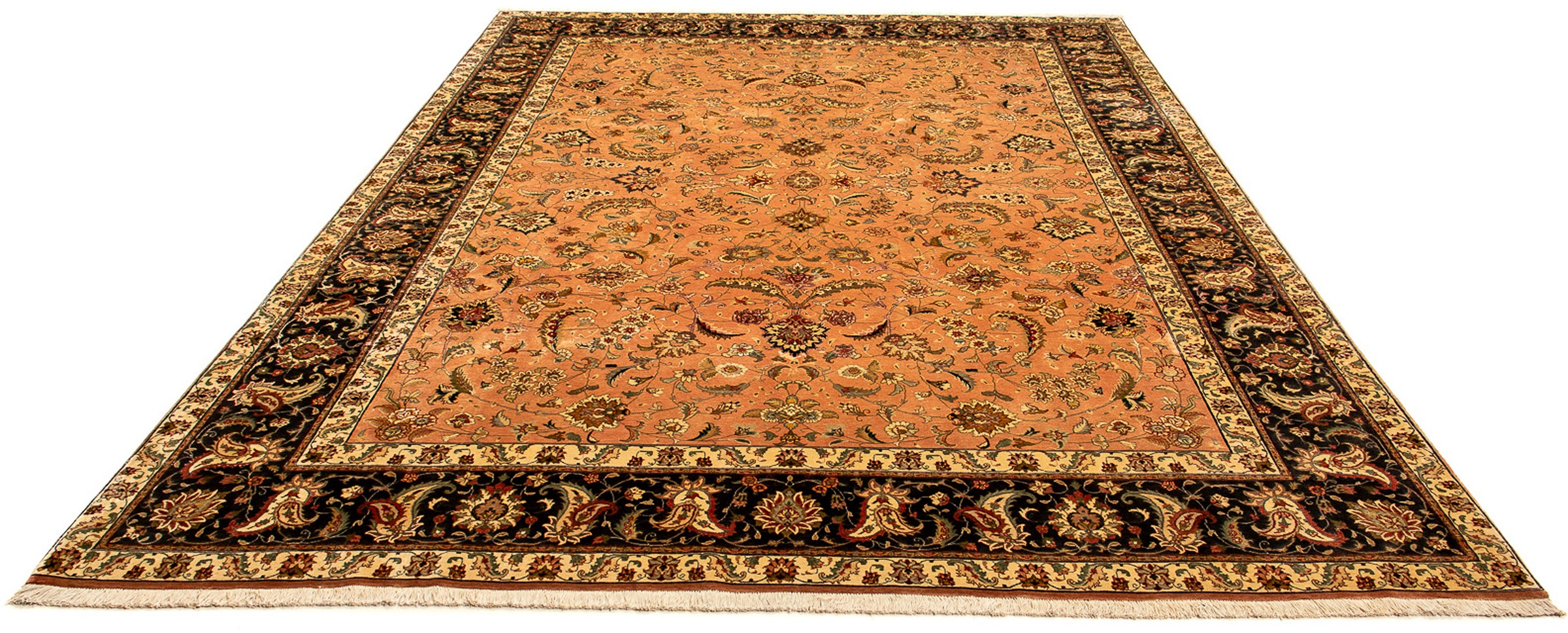 Image of morgenland Orientteppich »Perser - Täbriz - Royal - 346 x 255 cm - hellbraun«, rechteckig, 7 mm Höhe, Wohnzimmer, Handgeknüpft, Einzelstück mit Zertifikat bei Ackermann Versand Schweiz