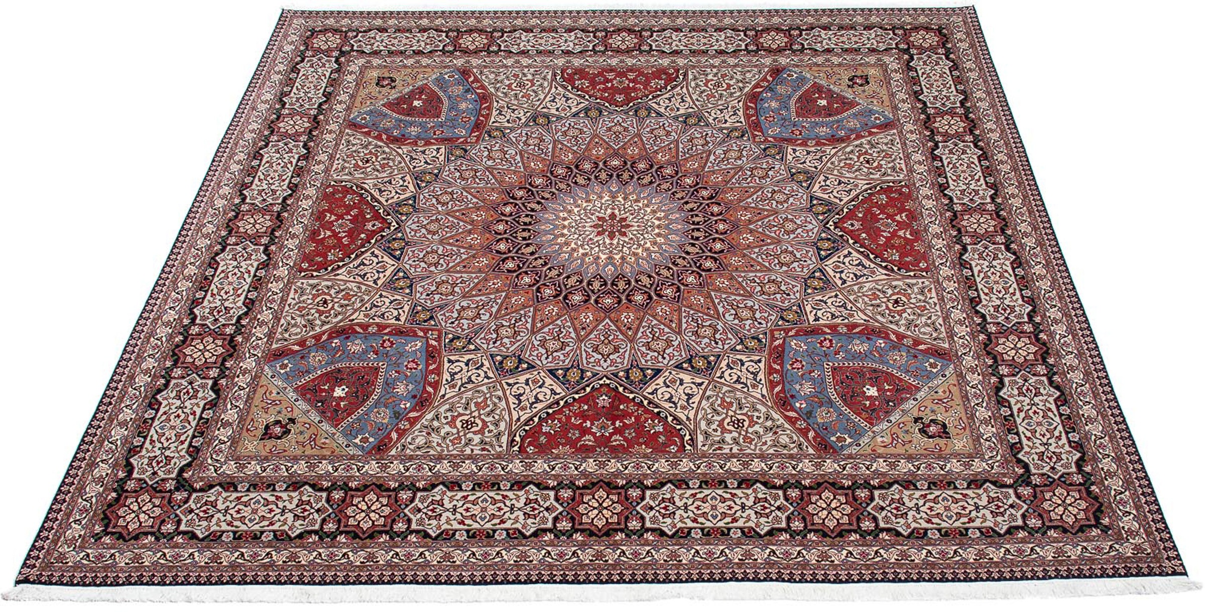 Image of morgenland Orientteppich »Perser - Täbriz - Royal quadratisch - 300 x 298 cm - mehrfarbig«, quadratisch, 7 mm Höhe, Wohnzimmer, Handgeknüpft, Einzelstück mit Zertifikat bei Ackermann Versand Schweiz