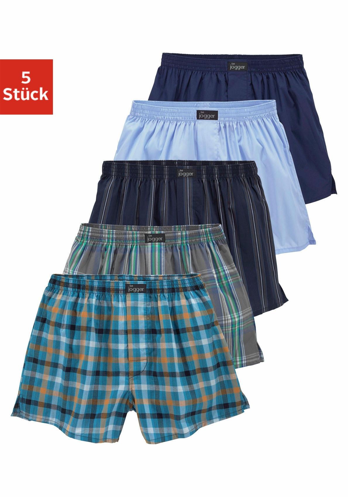 le jogger® Boxershorts, (Packung, 5 St.), Webboxer in unterschiedlichen Designs kaufen