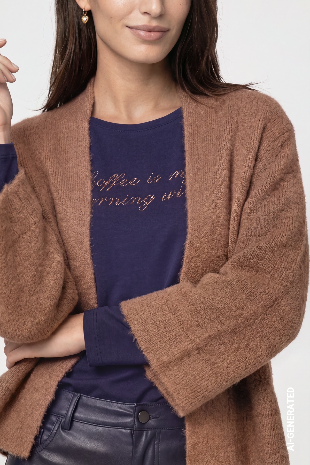Monari Strickjacke Regular fit mit Rundhalsausschnitt