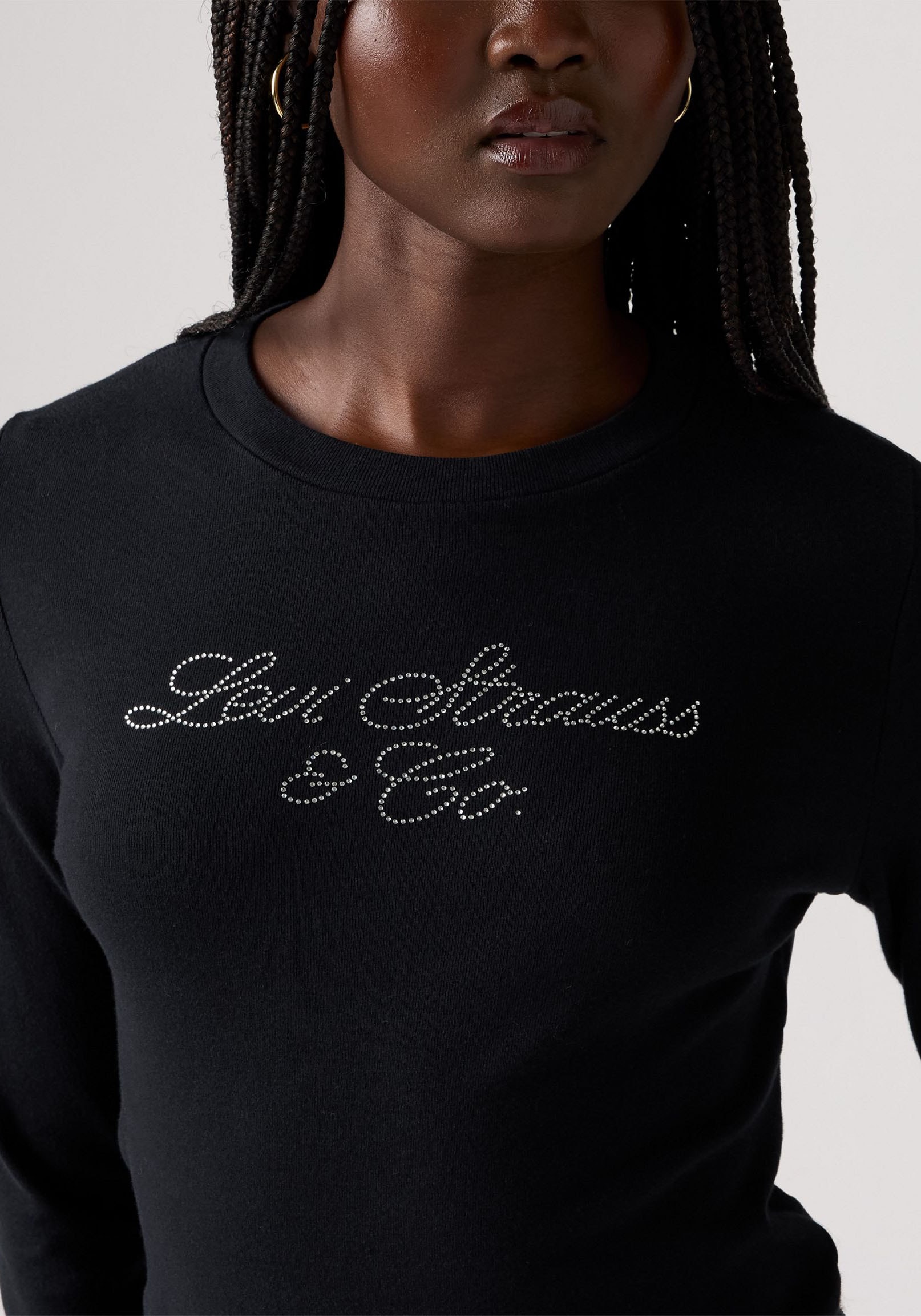 Levi's® Langarmshirt »GR ESSENTIAL LS T« mit Glitzersteinen