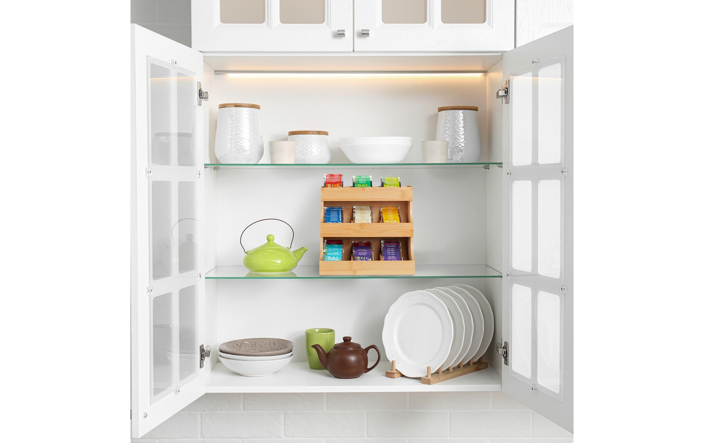 relaxdays Teebox »9 Fächer« 1 Stk. tlg. Holzart: Bambus (China)