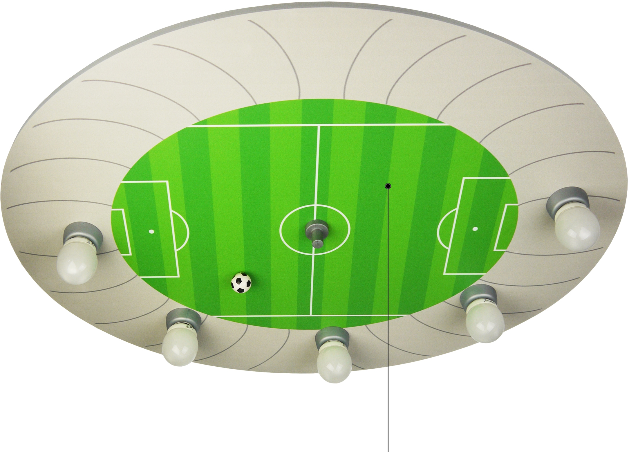 niermann Deckenleuchte »Fussball-Stadion«, 5 flammig, Leuchtmittel E14 | ohne Leuchtmittel, Deckenleuchte Fussball-Stadion