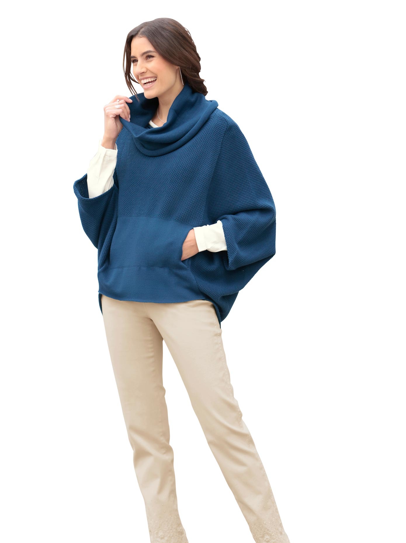 Image of Inspirationen Kurzarmpullover »Poncho« bei Ackermann Versand Schweiz