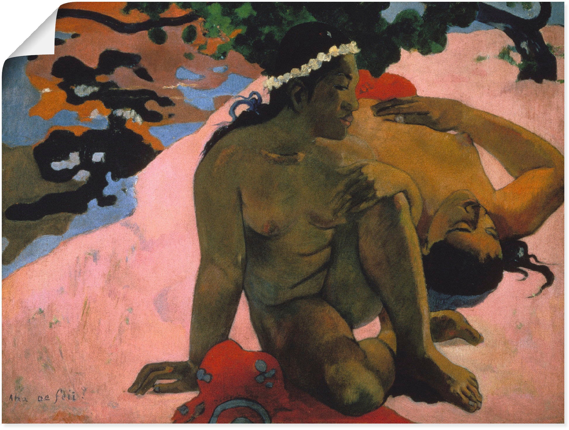 Image of Artland Wandbild »AHA OE FEII? (Bist du eifersüchtig?)«, Frau, (1 St.), in vielen Grössen & Produktarten -Leinwandbild, Poster, Wandaufkleber / Wandtattoo auch für Badezimmer geeignet bei Ackermann Versand Schweiz