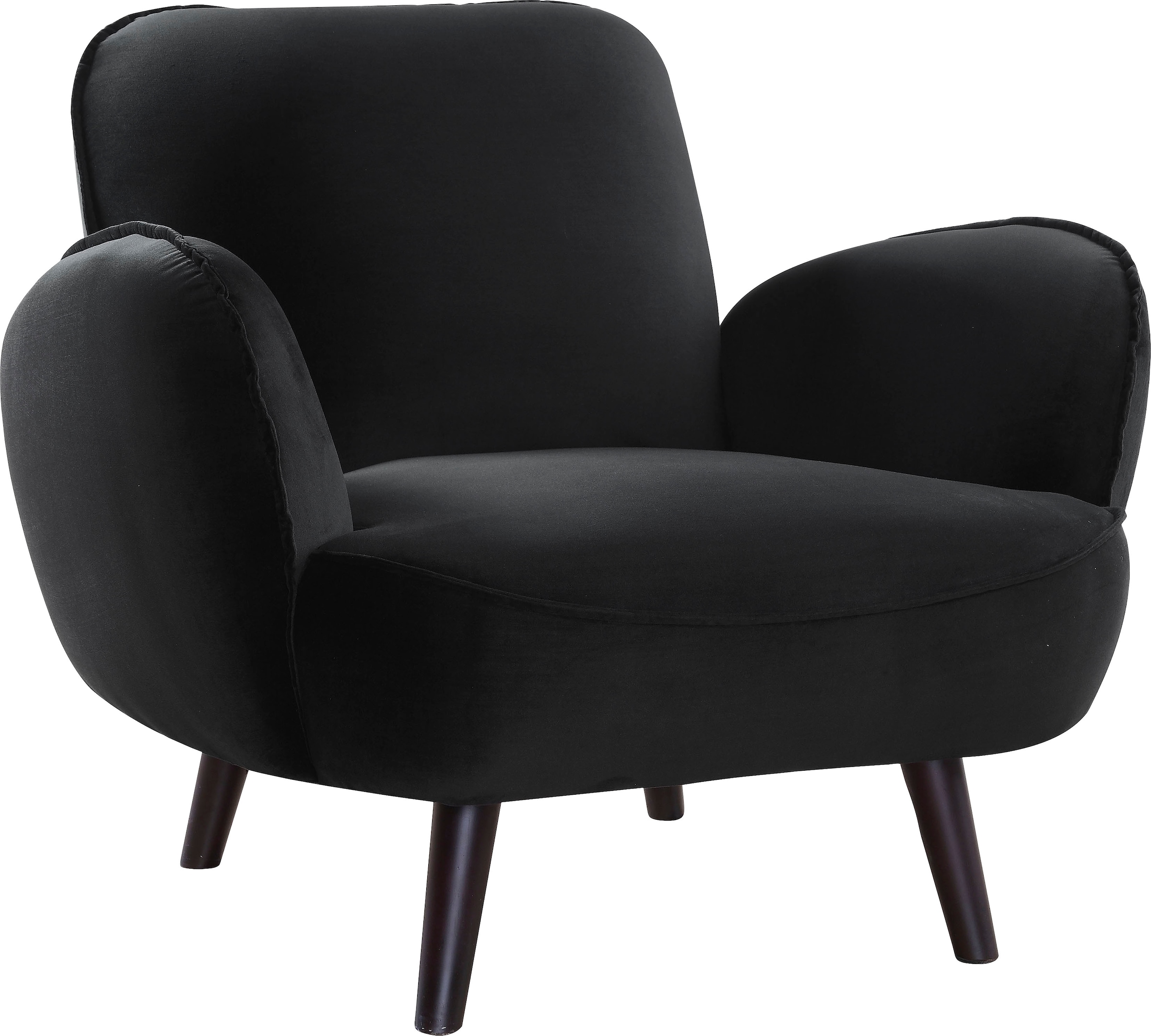 Image of ATLANTIC home collection Sessel "Ben" mit Wellenunterfederung, Massivholzfüsse, frei im Raum stellbar