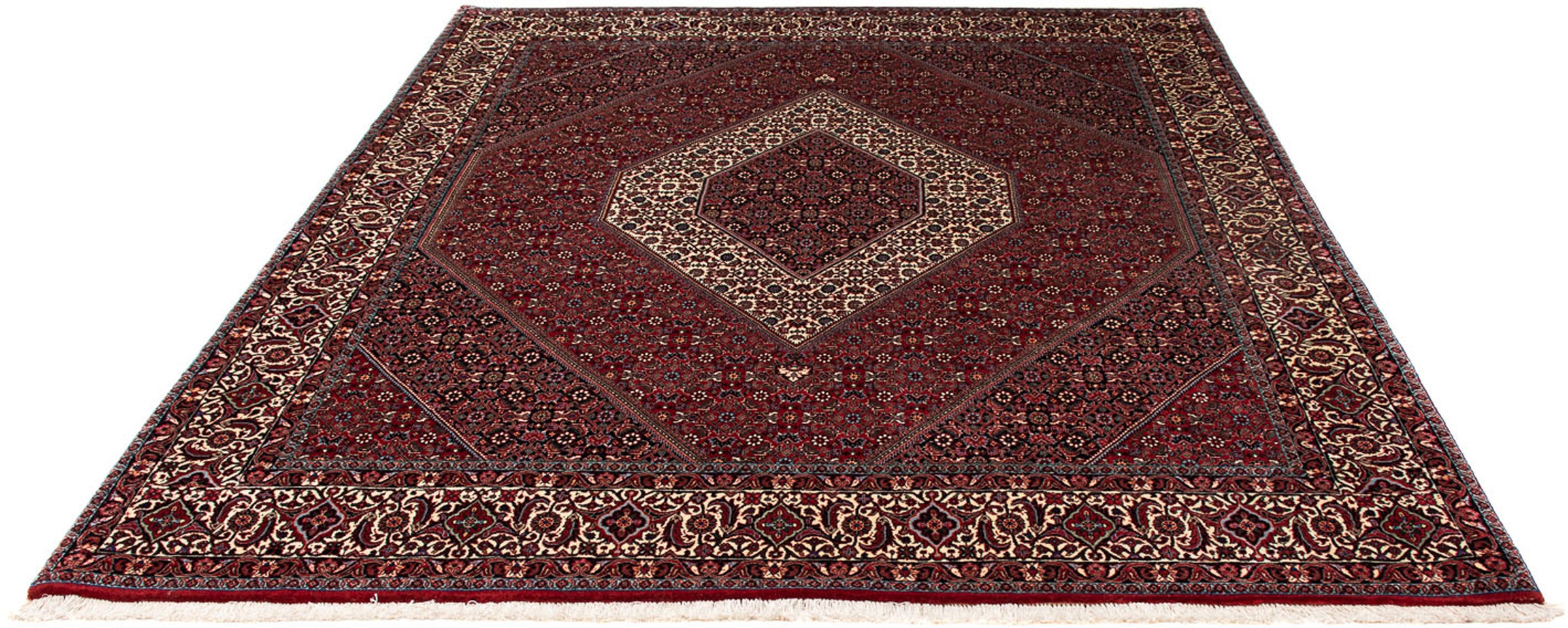 Image of morgenland Orientteppich »Perser - Bidjar - 250 x 205 cm - dunkelrot«, rechteckig, 15 mm Höhe, Wohnzimmer, Handgeknüpft, Einzelstück mit Zertifikat bei Ackermann Versand Schweiz