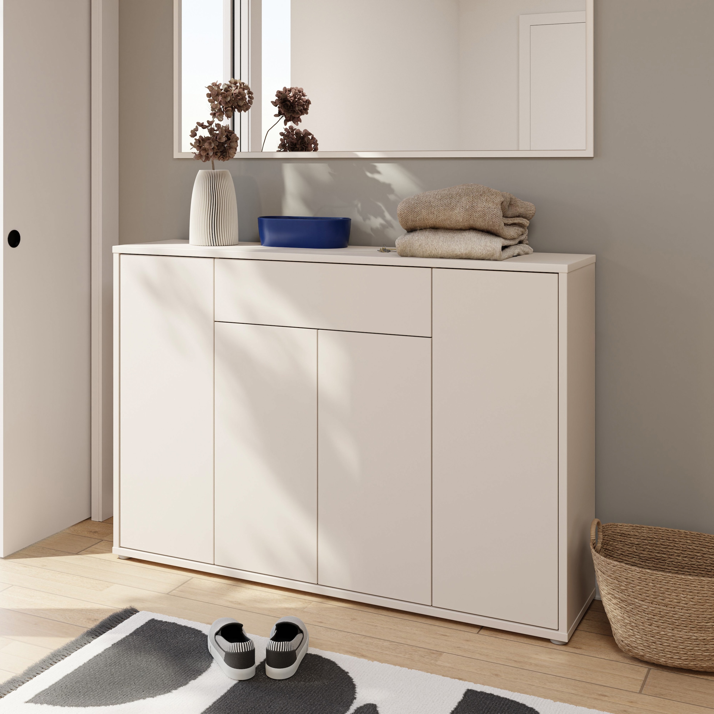 FORTE Armoire à chaussures »Alice Springs« L/H/P 143,9/99,1/34,9 cm push to open, 28 paires de chaussures