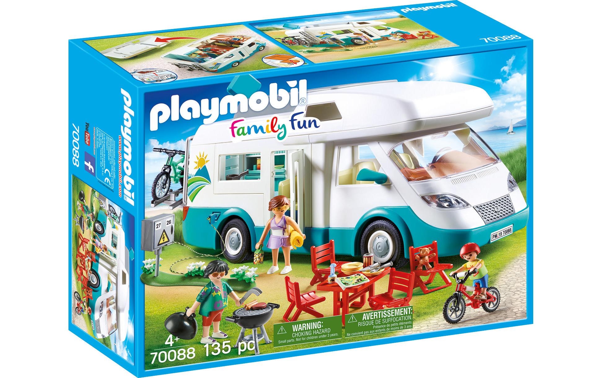 Playmobil® Spielbausteine »Family Fun Familien-Wohnmobil 70088«, (135 St.)