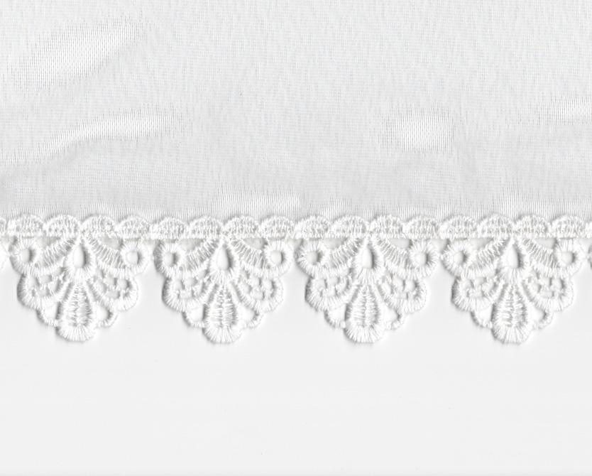 Wirth Rideau »Elena« Ruban plissé 2 cuis tlg. veredelt mit echter Plauener Spitze Stickerei, inkl. Raffhalter