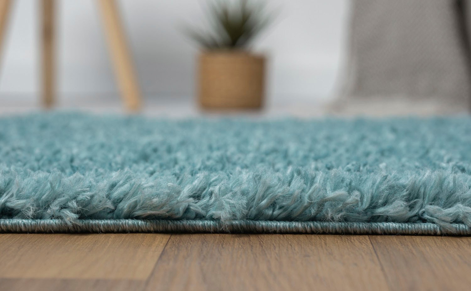 Myflair Möbel & Accessoires Tour de lit à poils longs »My Shaggy« Höhe 37 mm 3 cuis tlg. Shaggy, Uni-Farben, leicht glänzend, extra flauschig, Läufer-Set