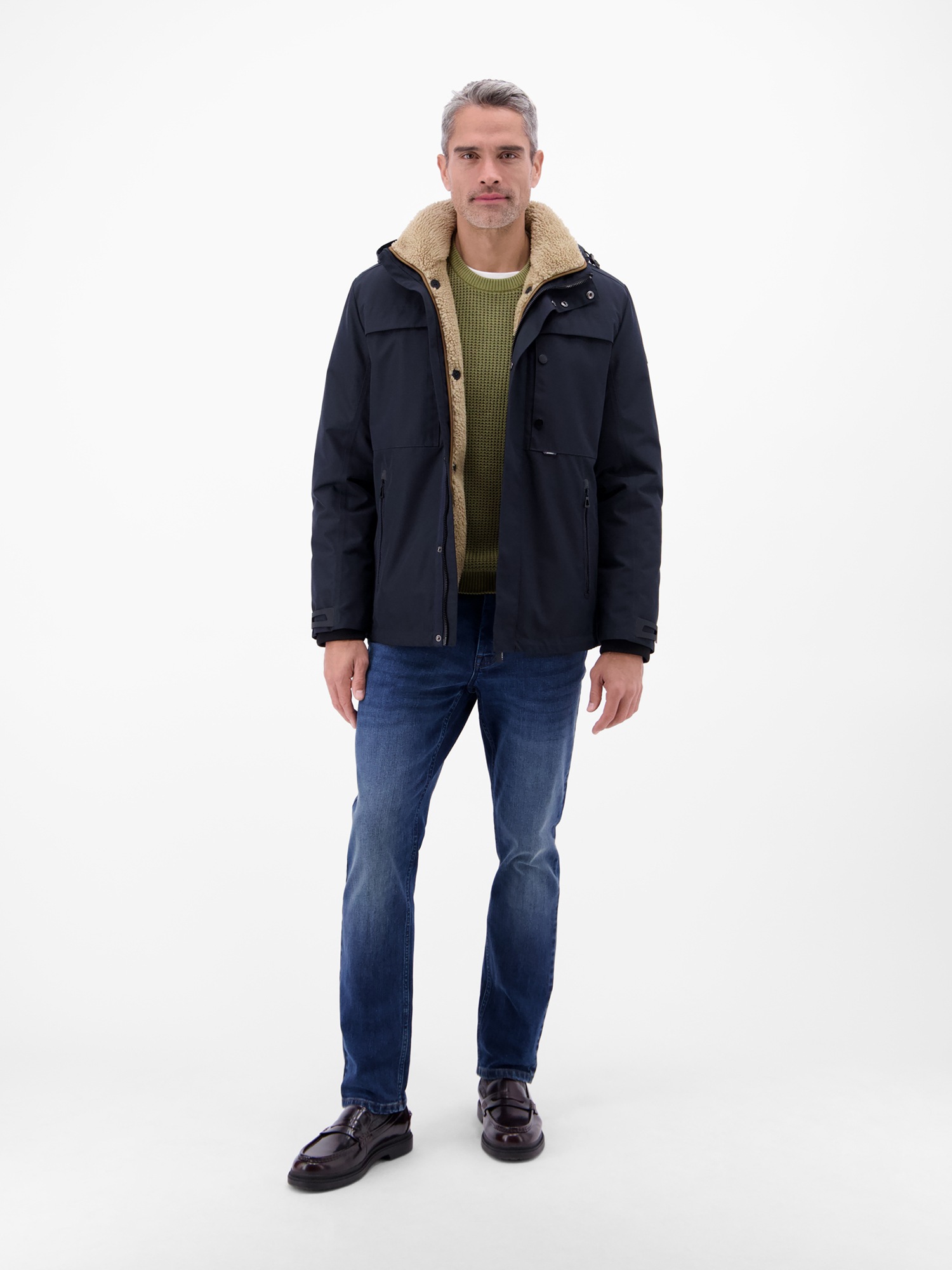 LERROS Pull en tricot »Herren Crewneck-Stricker in Strukturqualität«